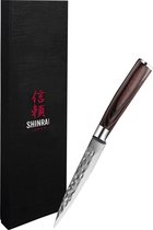 Shinrai Japan™ - Hammered RVS Series - Utility mes 14 cm - Geleverd in luxe geschenkdoos