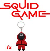 Squid Game Driehoek - Sleuterhanger - Halloween - Squid Game - sleutelhanger rood -