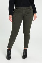 Cassis - Female - Slim jeans met borduurwerk  - Kaki