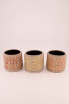 - planter ceramic 15x15x14cm c / 3 - mixed - 15x15x143