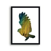 Postercity - Design Canvas Poster Uil in het Gekleurde Bos / Kinderkamer / Muurdecoratie / 40 x 30cm / A3
