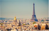 De Eiffeltoren in het zevende arrondissement van Parijs - Foto op Forex - 45 x 30 cm