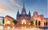 Kathedraal van het Heilig Kruis en Sint Eulalia in Barcelona - Foto op Forex - 60 x 40 cm