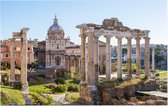Forum Romanum gezien vanaf het Capitool in Rome - Foto op Forex - 90 x 60 cm