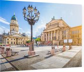 Gendarmenmarktplein, kathedraal en concertzaal in Berlijn - Foto op Plexiglas - 90 x 60 cm