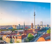 Stijlvolle skyline van Berlijn met beroemde televisietoren - Foto op Plexiglas - 90 x 60 cm
