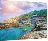 Haedong Yonggungsa Tempel aan de zee van Busan - Foto op Plexiglas - 60 x 40 cm