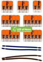 LEDatHOME - WAGO connector kit compatibel met 2x kabel voor 8 gats plafondkap