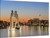 De Molecule Man beelden in de Spree in Berlijn - Foto op Canvas - 45 x 30 cm