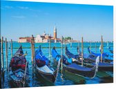 Gondels afgemeerd voor het San Marcoplein in Venetië - Foto op Canvas - 60 x 40 cm