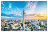 De beroemde TV-toren op het Alexanderplatz van Berlijn - Foto op Akoestisch paneel - 90 x 60 cm