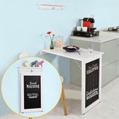 Sobuy Keukentafel l Inklapbaar l Compact l Interieur/Keuken l Ruimtebesparend l MDF l Wit