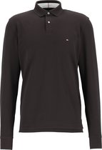 Tommy Hilfiger 1985 regular long sleeve polo - zwart -  Maat: XXL