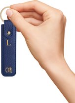 ENROUGE Key Holder Classic LAPIS BLUE | Luxe Sleutelhanger van Echt Leer | Gepersonaliseerd met Naam of Initialen | 100% Leder | Cadeautip Inclusief Geschenkverpakking