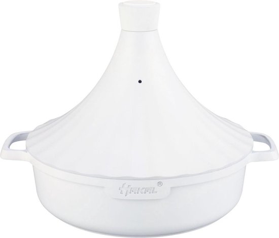 Teffo Tajine Marmite de cuisson Ø 34 cm, pour 3 à 5 personnes, Tajin pour  induction et tous feux, Faitout en acier inoxydable et céramique