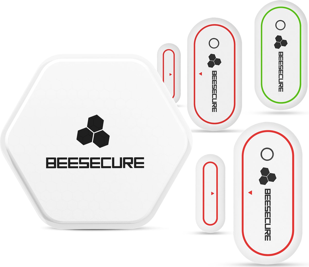 6 stuks BeeSecure Bewegingssensor object pakket| Zigbee Smart Home-“Secure@Home”| Magnetische contactsensor| Werkt met BEE-HUB Home Center en andere BeeSecure Dives| Afstandsbediening in APP