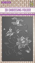 EF3D027 Nellie Snellen - 3D Embossing Folder - Exotic flower - exotische tropische bloem