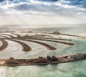 Luchtfoto van wereldberoemde Dubai Palm Island - Fotobehang (in banen) - 350 x 260 cm