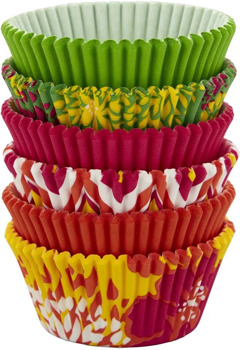 Wilton Baking Cups - Neon Floral - 150 Stuks - Cupcake en Muffin Vormpjes
