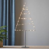 Star Trading "Triangle" - Kerstdecoratie met twinkelende LED-verlichting - triangel - H 90 cm - B 40 cm - metaal