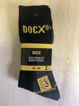Werksokken DOCX 2 paar Zwart maat 43-46