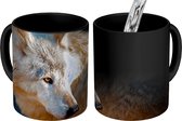 Magische Mok - Foto op Warmte Mok - Lichte arctische wolf - 350 ML