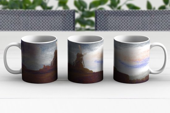 Tasse - Tasse à café - Le Moulin - Peinture de Rembrandt van Rijn - Tasses - 350 ML - Tasse - Tasses à café - Tasse à thé - Décoration Sinterklaas - Cadeaux pour enfants - Chaussures cadeaux Sinterklaas