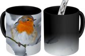 Magic Mug - Photo Heat Mug - Robin - Neige - Hiver - 350 ML