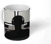 Mok - Gamer - Computer - Bureau - tekening - 350 ML - Beker