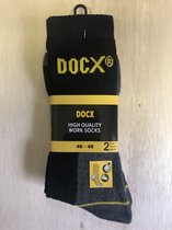 Werksokken DOCX 2 paar Zwart maat 46-48