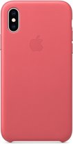 Apple Leather Backcover voor de Apple iPhone Xs - Peony Pink