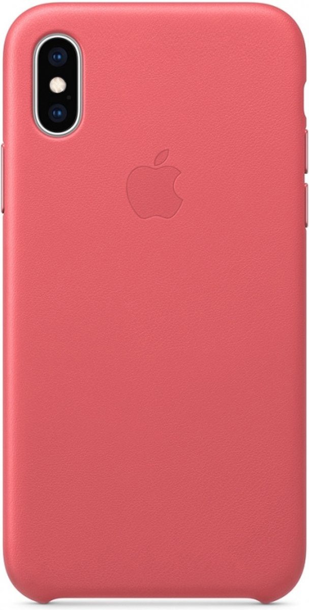 Apple Hoesje Geschikt voor iPhone Xs / X - Apple Leather Backcover - roze