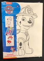 Paw Patrol schilderijtje op canvas (Marshall)