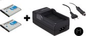Mazuva  NP-BN1 set 2 Accu’s + Thuislader & Autolader set voor Sony camera | 650mAh | Met LED-indicator | (o.a. voor Cyber-shot DSC-QX10, DSC-QX30, DSC-QX100, DSC-T99, DSC-T110, DSC