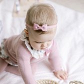 Baby haarbandje met dubbele strik - Rose quartz | Roze | Baby
