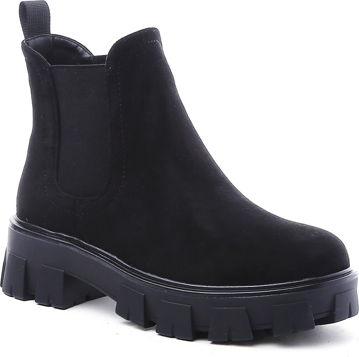 Smile Favorites® Dames Chelsea boots - Zwart - Suedine - Maat 38