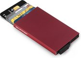 Walletstreet Uitschuifbare Pasjeshouder XR Type -  Walletstreet Aluminium Creditcardhouder Card Protector Anti-Skim/ RFID Card Protector 7 Pasjes – Rood