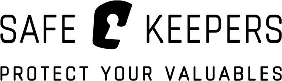 Logo van 'Safekeepers', met een sleutelgat-icoon en tekst.