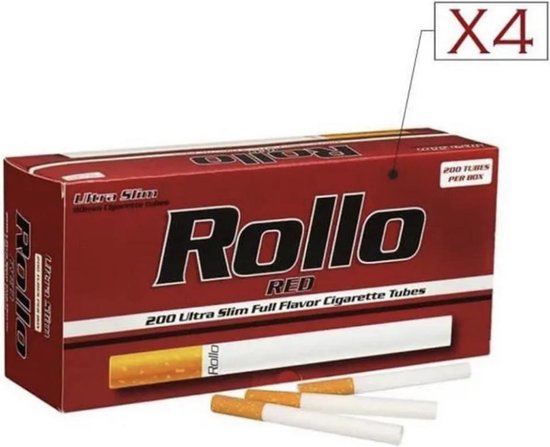 Rollo Red Ultra Slim Cigarette Tubes Ultra Slim Filterhulzen Ø 65 Mm Bol 6540