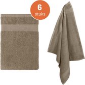 EM Kitchen Keukendoeken – Taupe – 50 x 50 cm – 100% Katoen - Set van 6