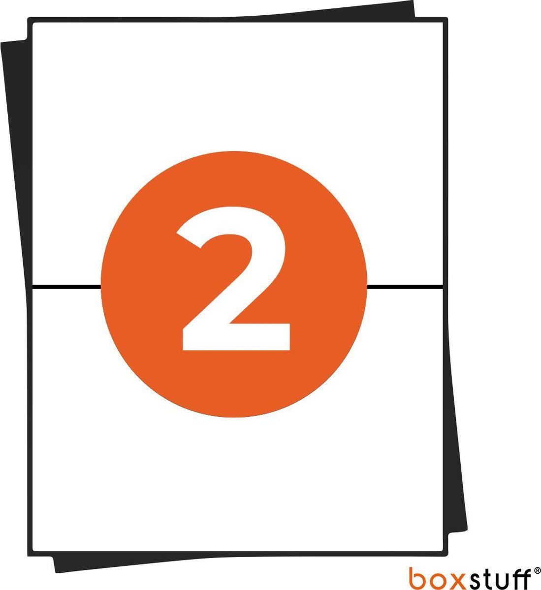 Boxstuff - 10 Vellen - Verzend Etiketten Stickers - Geschikt Inktjet En Laserprinters - 2 Per Vel - 210x148mm