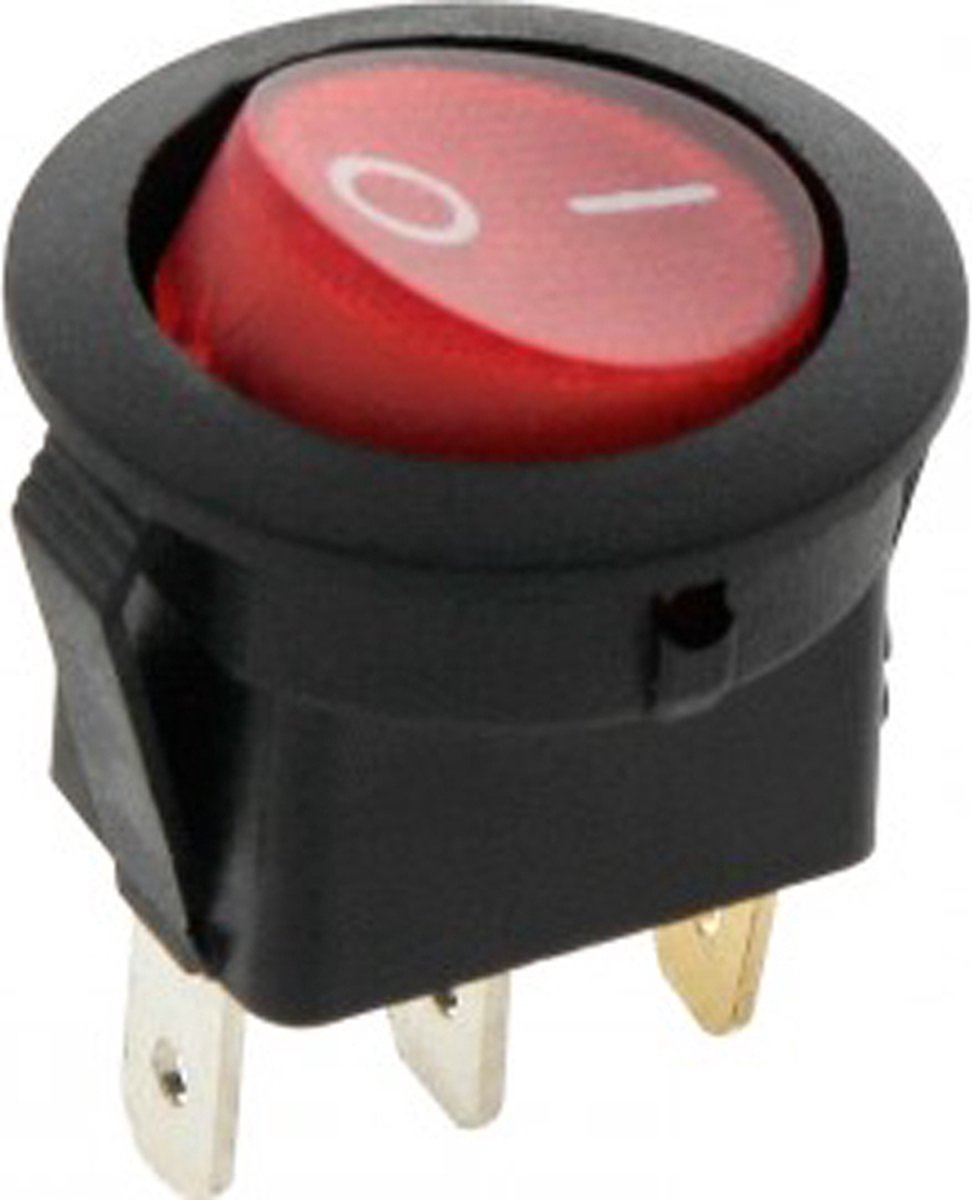 Orbit Electronic - Wipschakelaar - 3 pins - 12-24V - Max. 20A - Rood 1 stuks