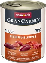 Animonda Grancarno - Adult met Gevogelte hart 6 x 800 gr ( Honden natvoer )