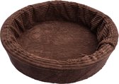 NapZZZ Hondenmand ovaal ribbed Bruin N0 1 46x40x13 cm