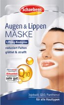 3x Schaebens gezichtsmasker ogen en lippen met Q10, jojoba-olie, panthenol, vitamine E (6 ml)