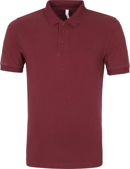 Sun68 - Polo Vintage Solid Bordeaux Rood - Modern-fit - Heren Poloshirt Maat XL