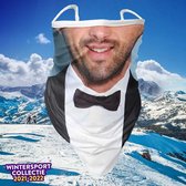 Flappy Ski masker |  Wintersport 2021 |  Smoking | Kerstkapje - Kerst mondkapjes | Voel je James Bond op de motor | Motor sjaal | Gezichtsmasker  tegen wind | Scooter masker | Ski