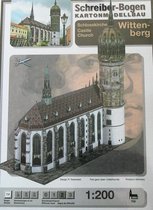 bouwplaat, modelbouw in karton, Slotkerk Wittenberg, schaal 1/200