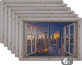 Set de table - Transparent - New York - Architecture - 45x30 cm - 6 pièces