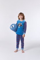 Woody pyjama jongens/heren - blauw - wasbeer - 212-1-PLC-V/858 - maat 116